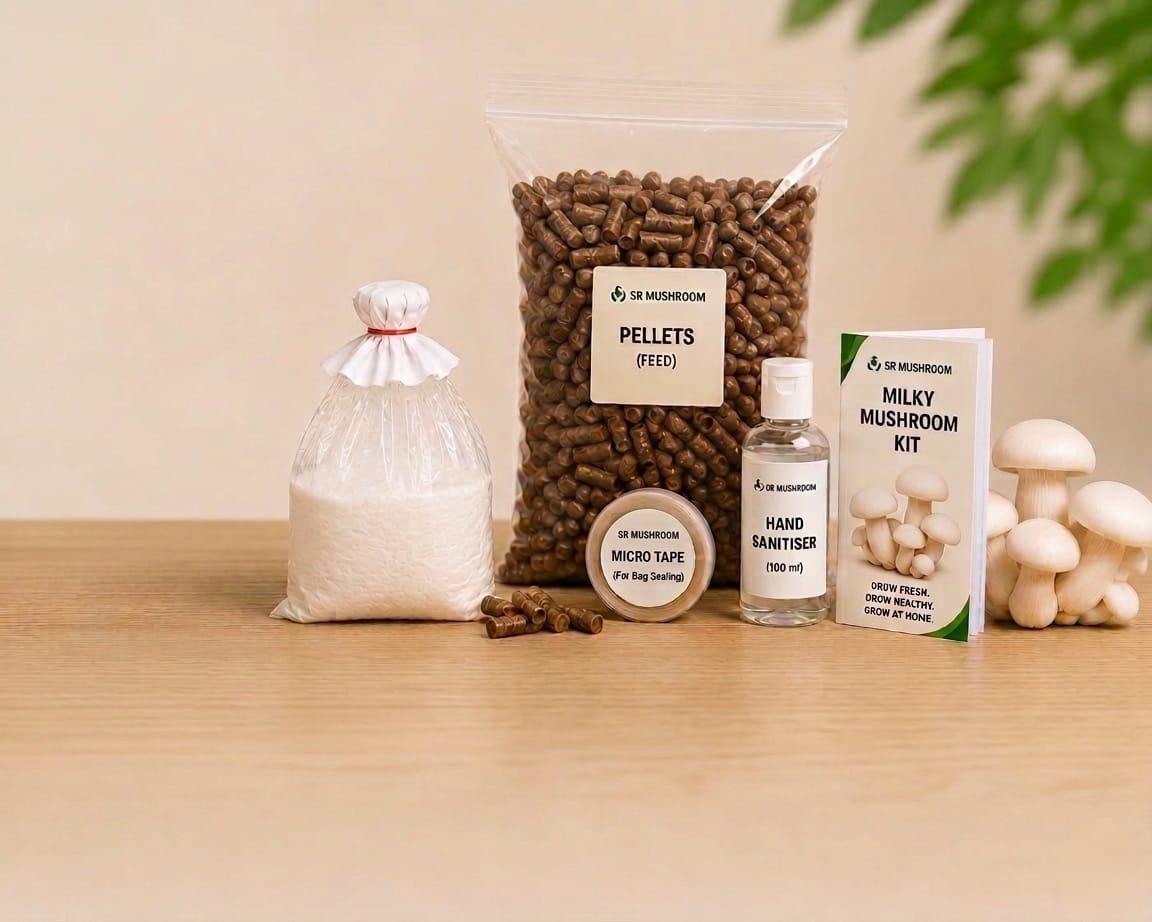 Milky Mushroom Kit — kit contents